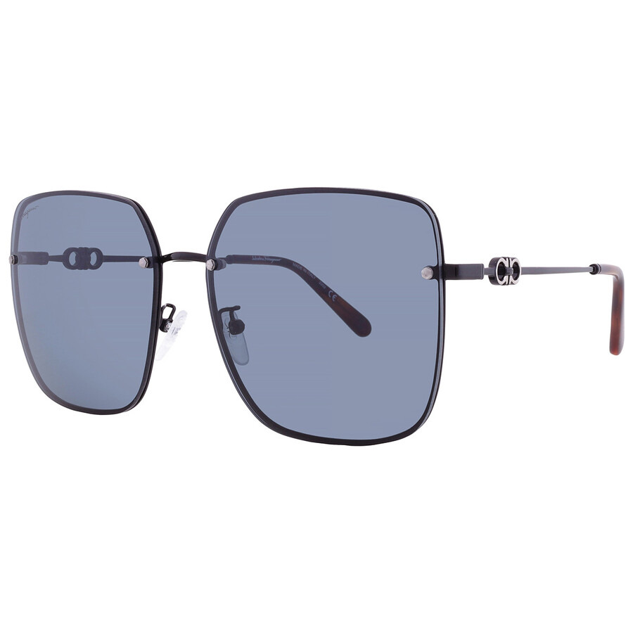 Ferragamo Grey Square Ladies Sunglasses SF280SA 001 61 - 2