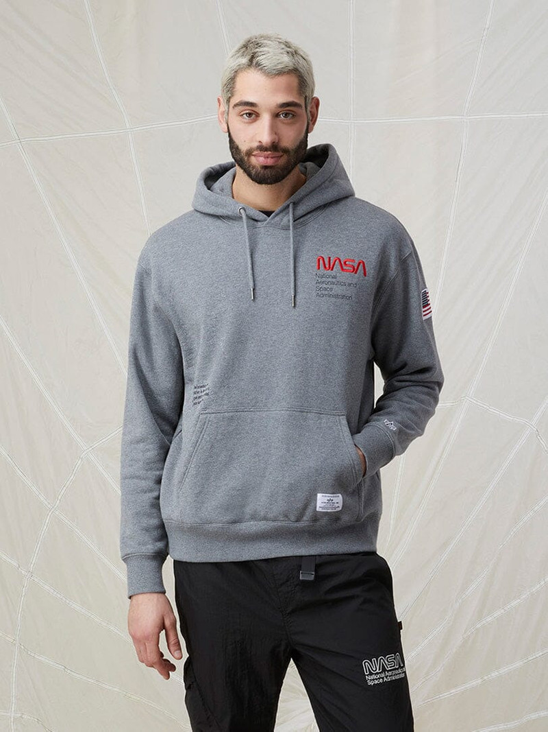 ALPHA INDUSTRIES NASA WORM LOGO HOODIE outlook