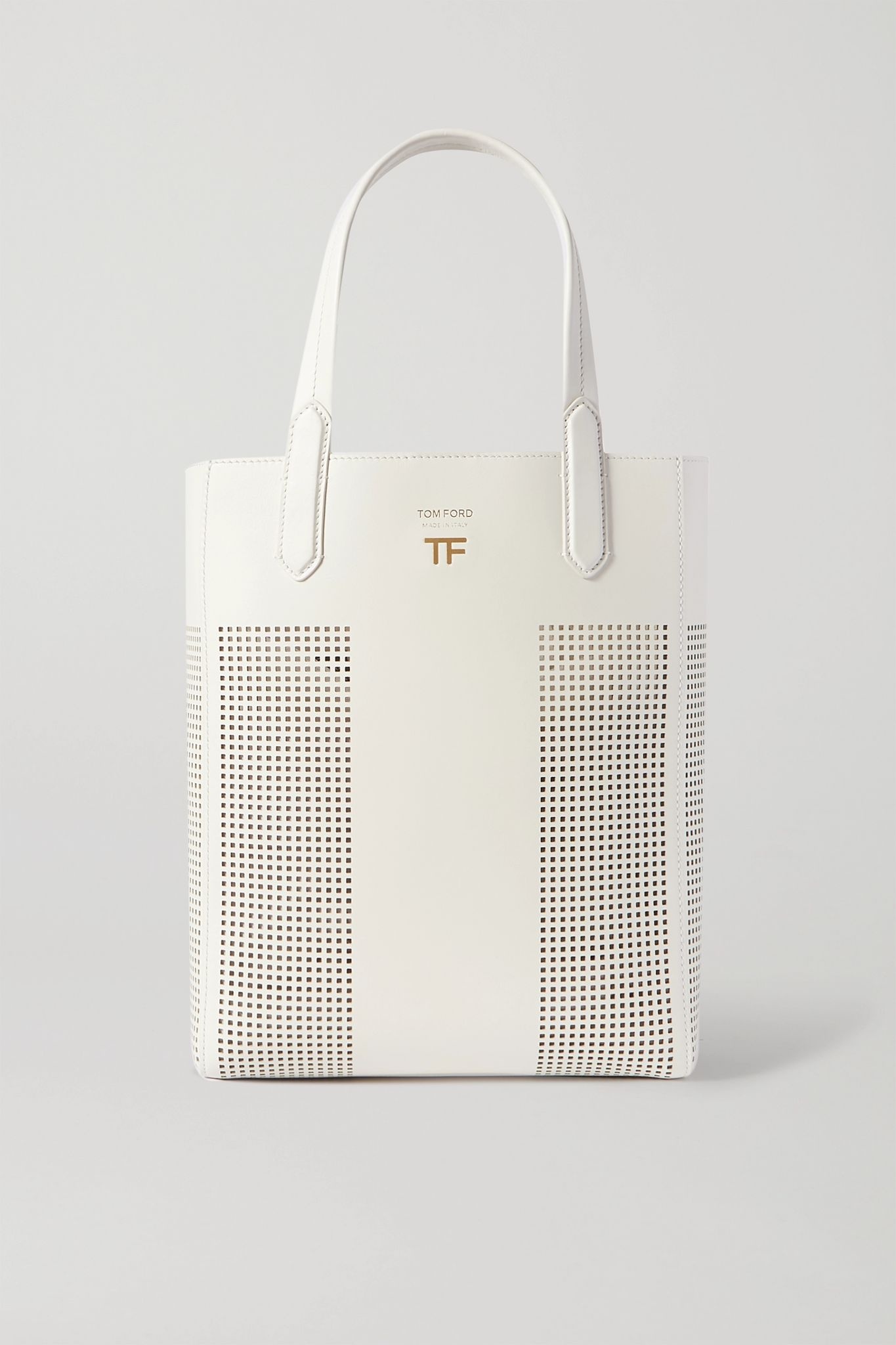 T small laser-cut leather tote - 1