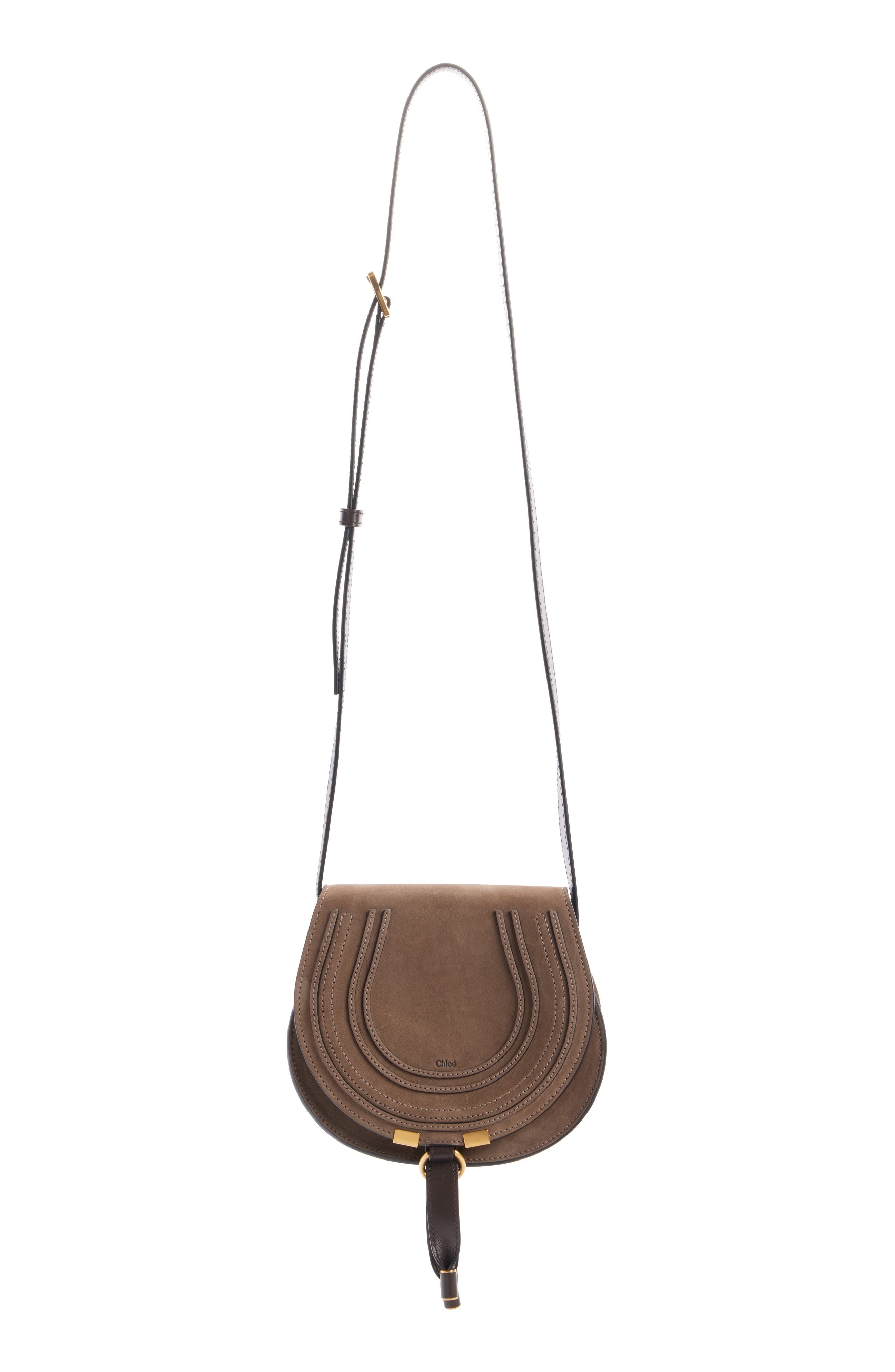 Chloé Small Marcie Leather Crossbody Bag in Flannel Grey at Nordstrom - 2