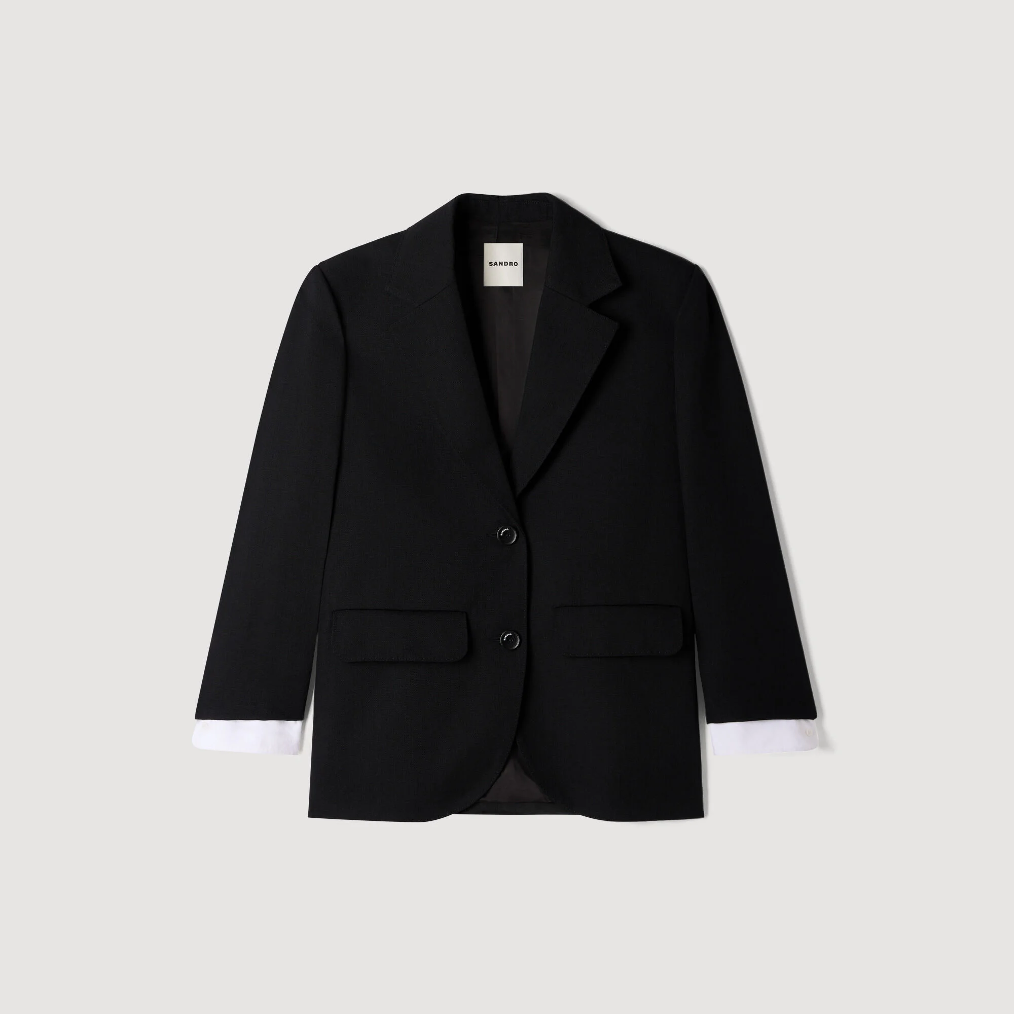 MIXED-MATERIAL SATIN JACKET - 1