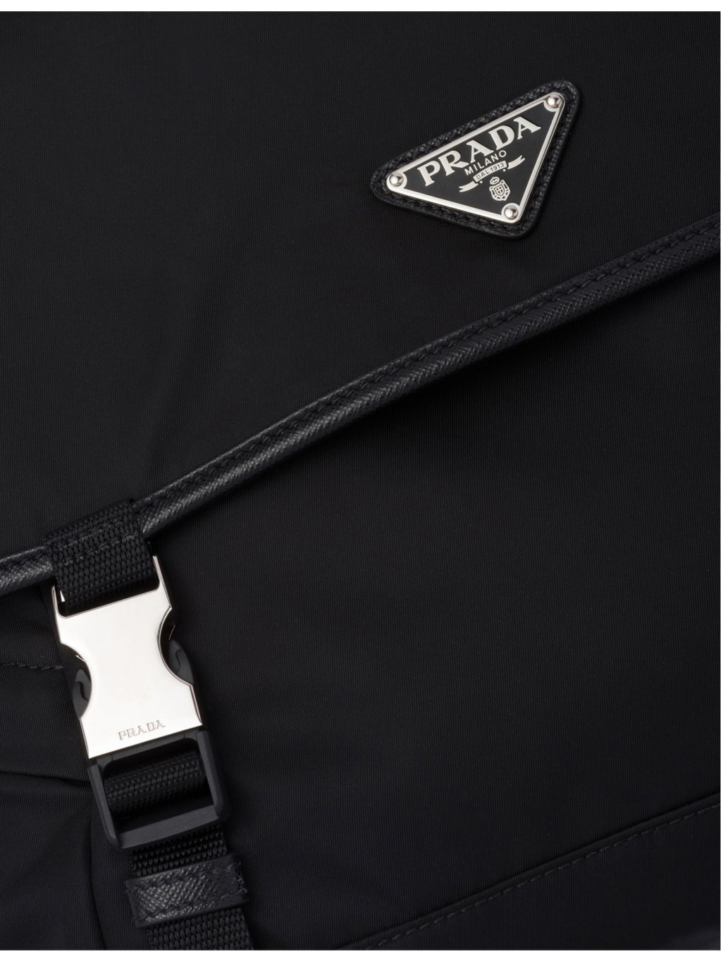 Re-Nylon buckled recycled-nylon and leather cross-body bag - 5
