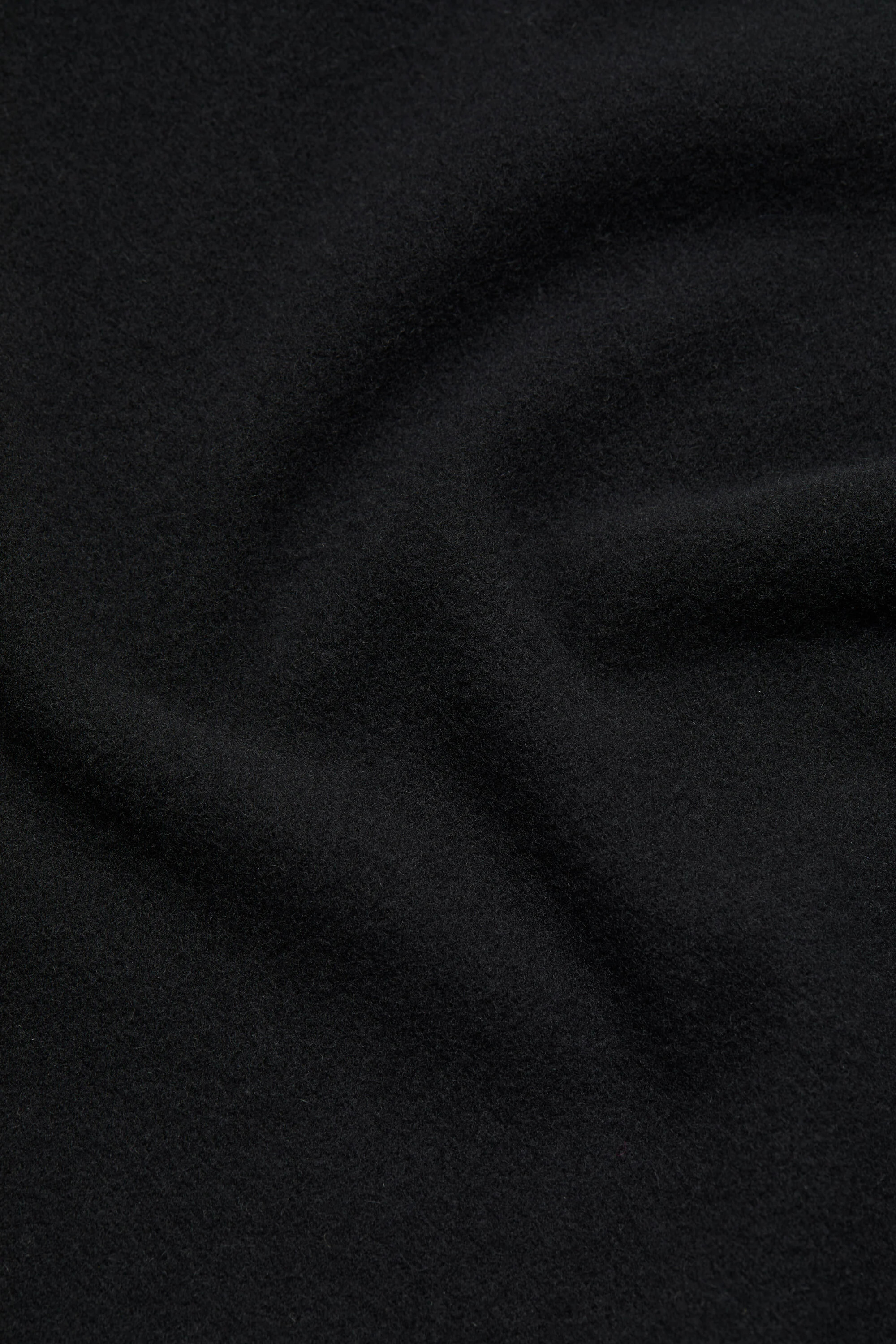 Fringe wool scarf – Narrow - Black - 5