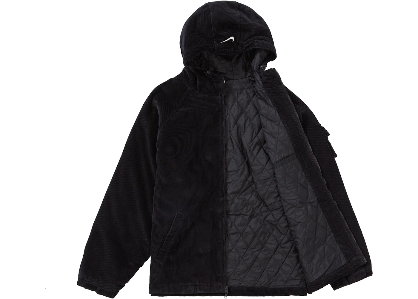 Supreme Nike Arc Corduroy Hooded Jacket Black - 2
