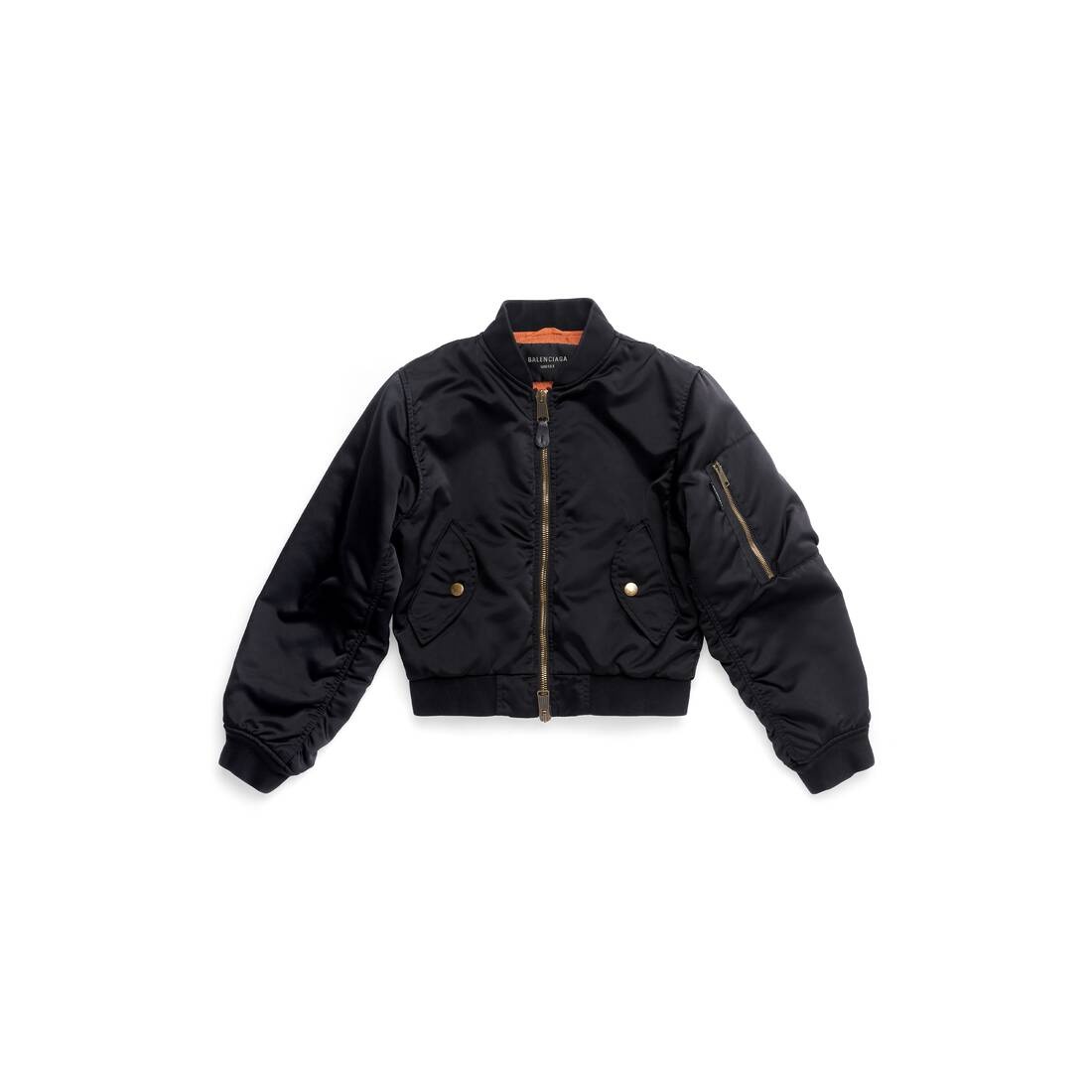 【BALENCIAGA】Shrunk Bomber Jacket Black Black Shrunk Bomber Jacket by Balenciaga on Sale