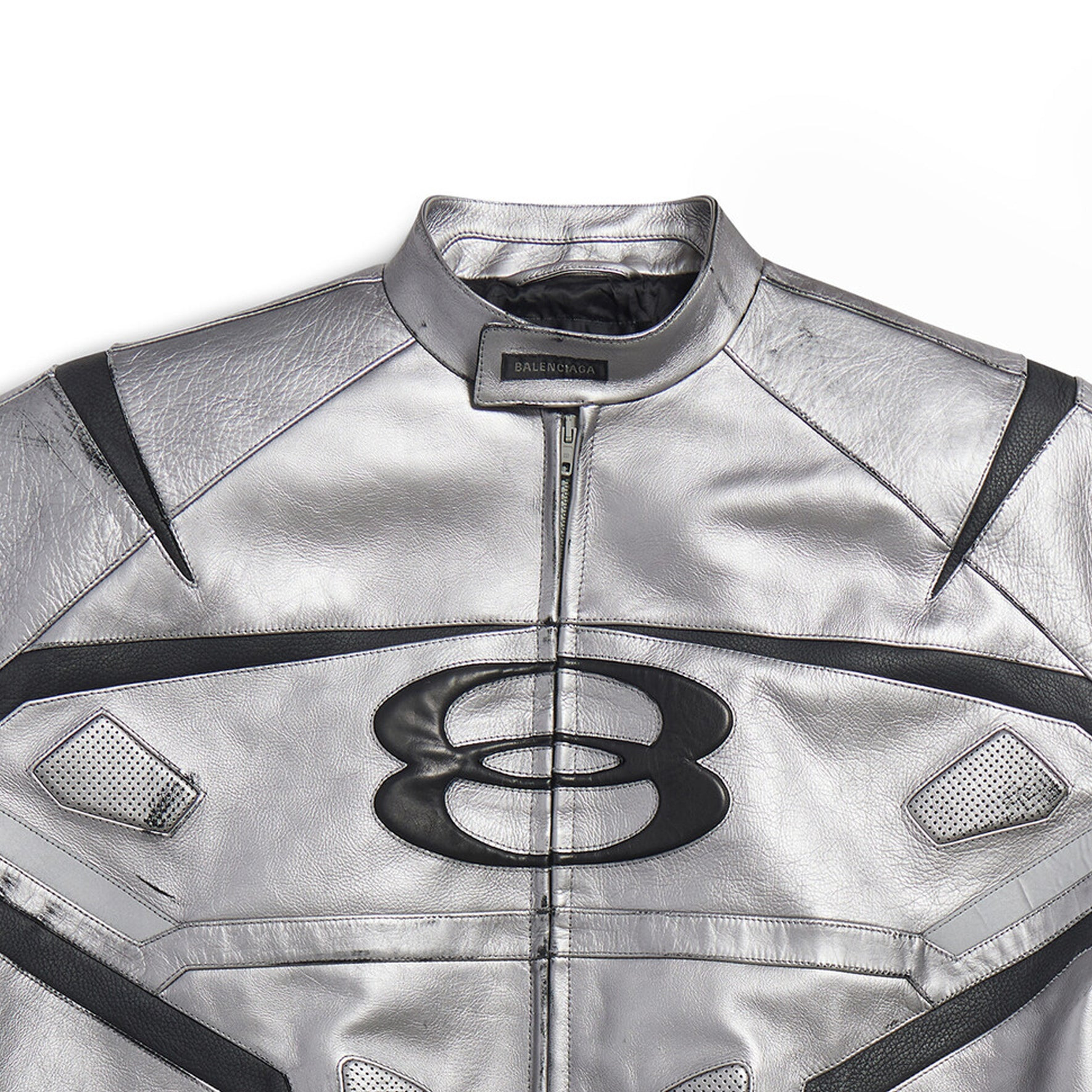 Balenciaga Unity Sports Icon Racer Jacket 'Silver' 787430TQS128106 - 6