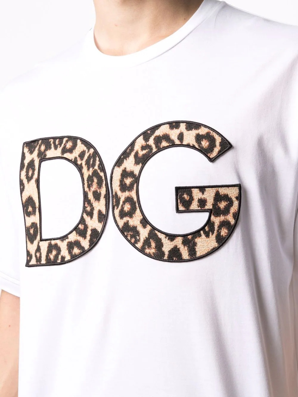 DG leopard-print patch T-shirt - 5