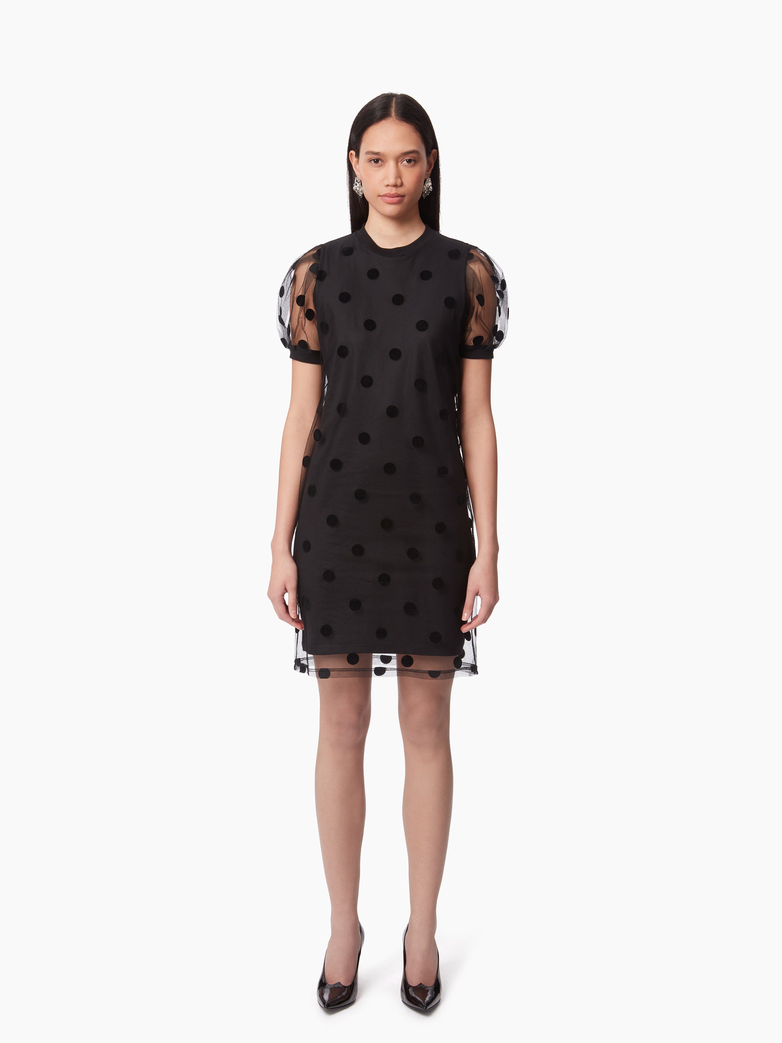 MINI TULLE DRESS WITH POLKA DOTS - 2