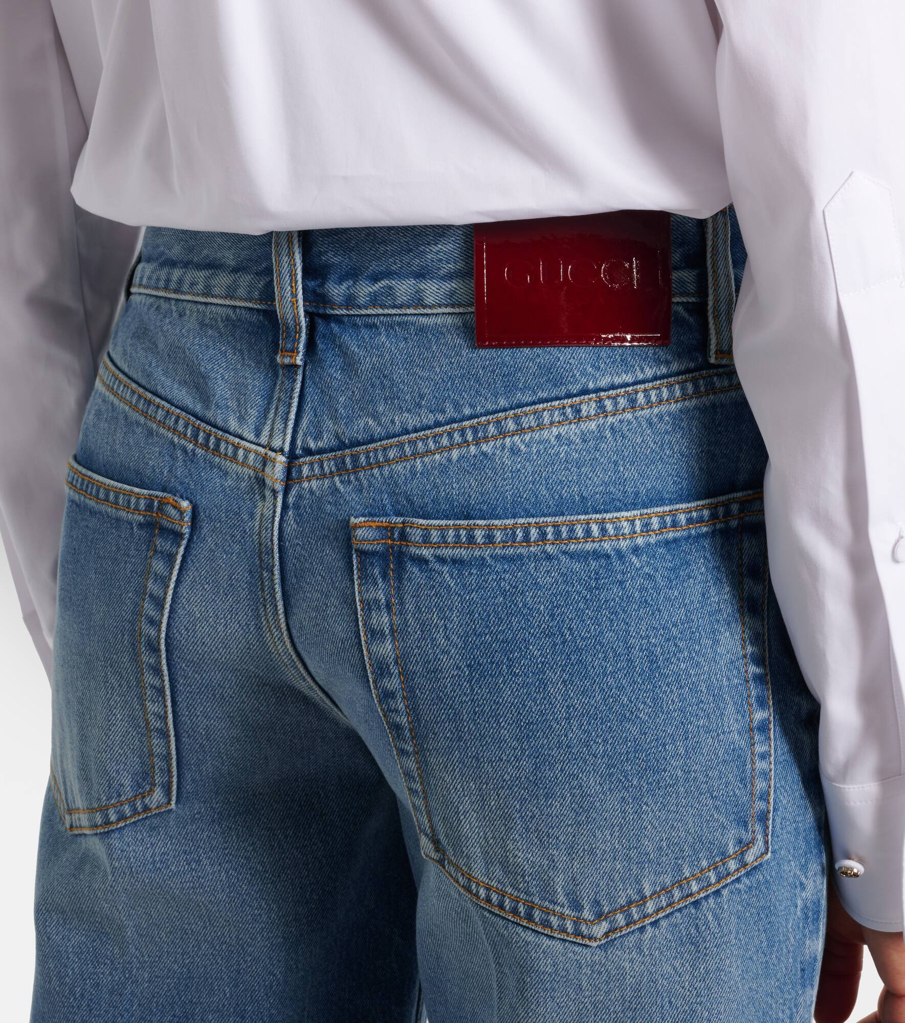 Mid-rise straight jeans - 6