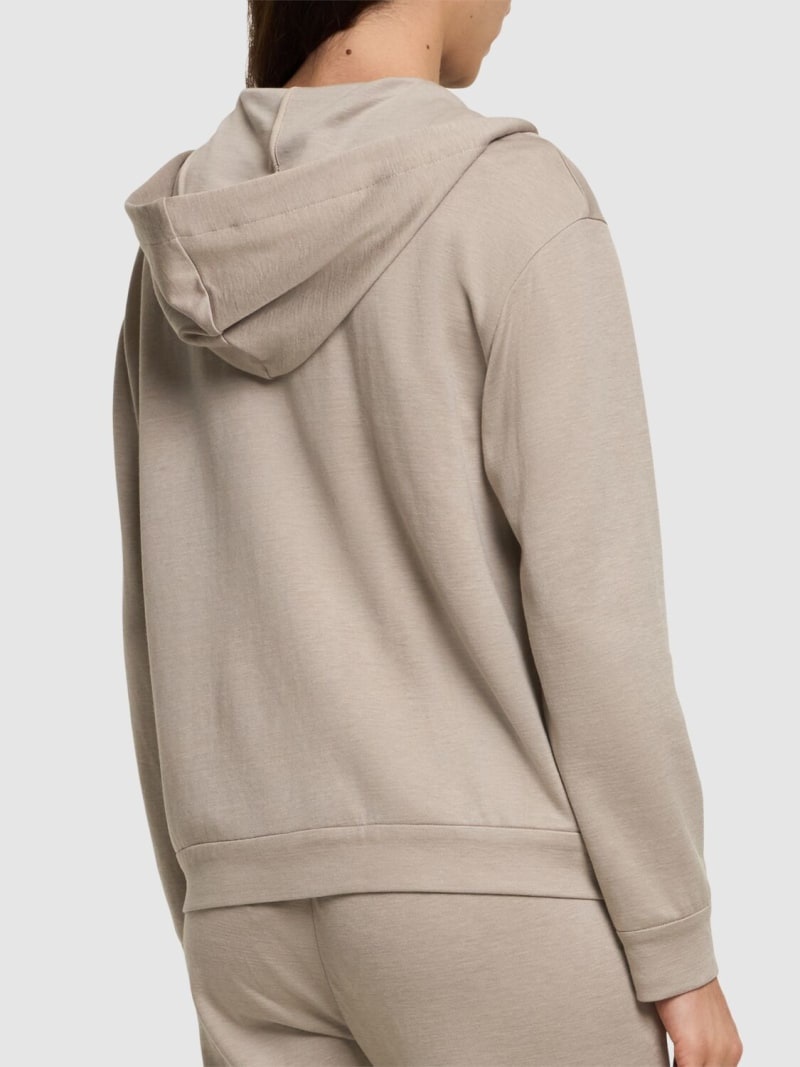 Cotton blend jersey sweatshirt hoodie - 3