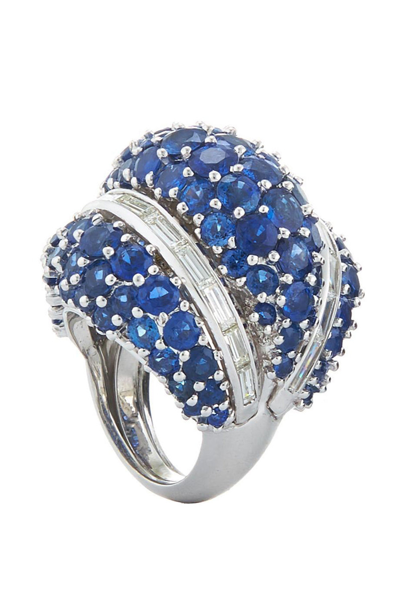 Sapphire Triple Dome Couture Ring 1