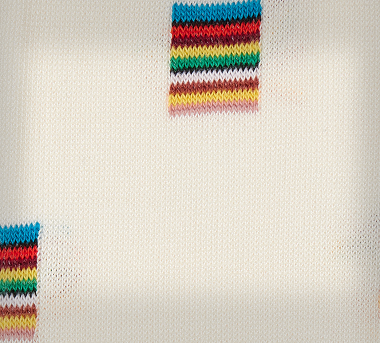 Ecru 'Signature Stripe' Square Socks - 4