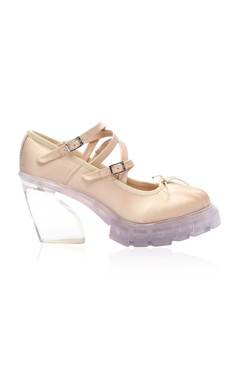 Ballerina Satin Pumps nude 1