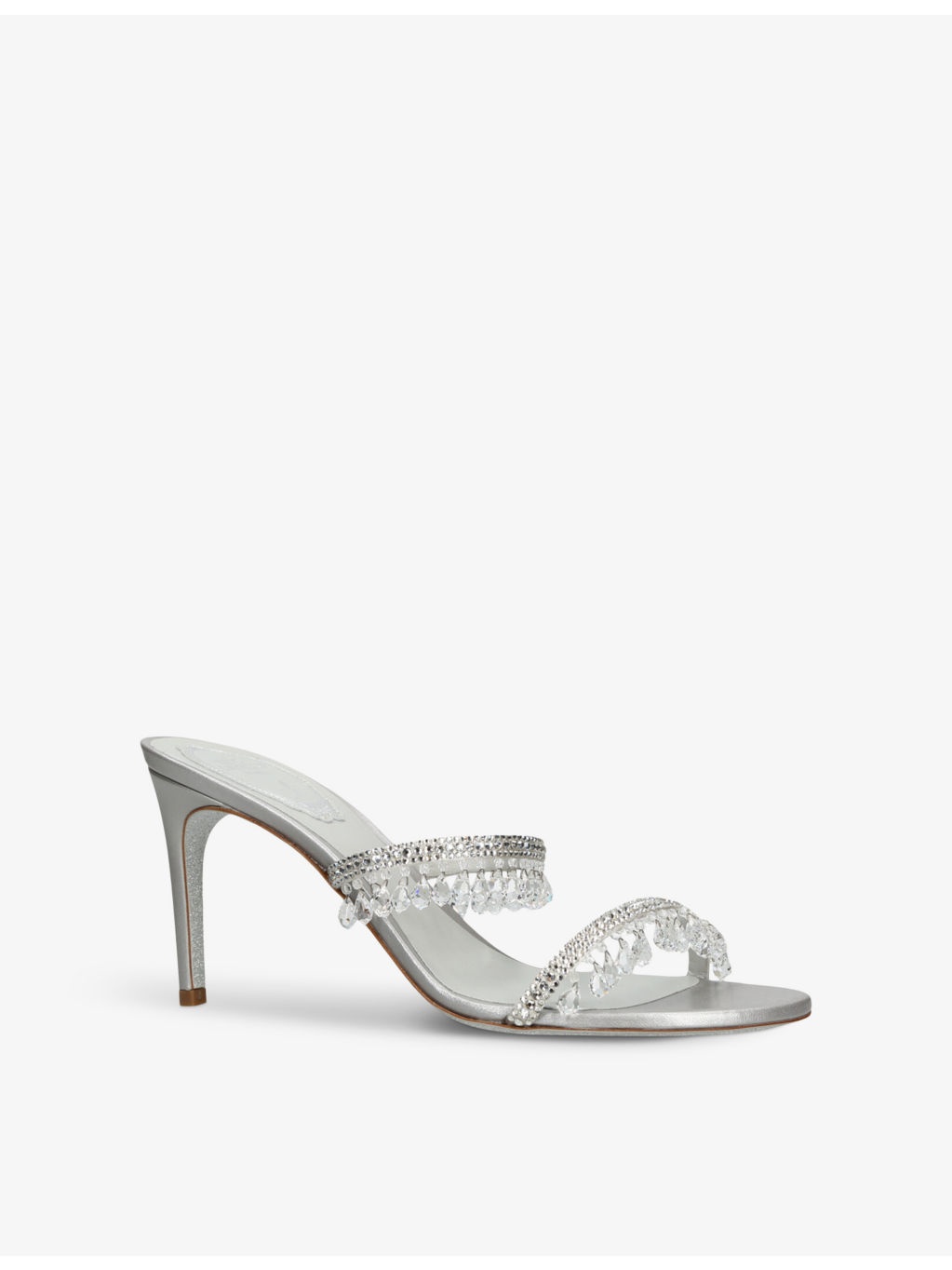 Chandelier jewel-embellished leather heeled sandals - 3