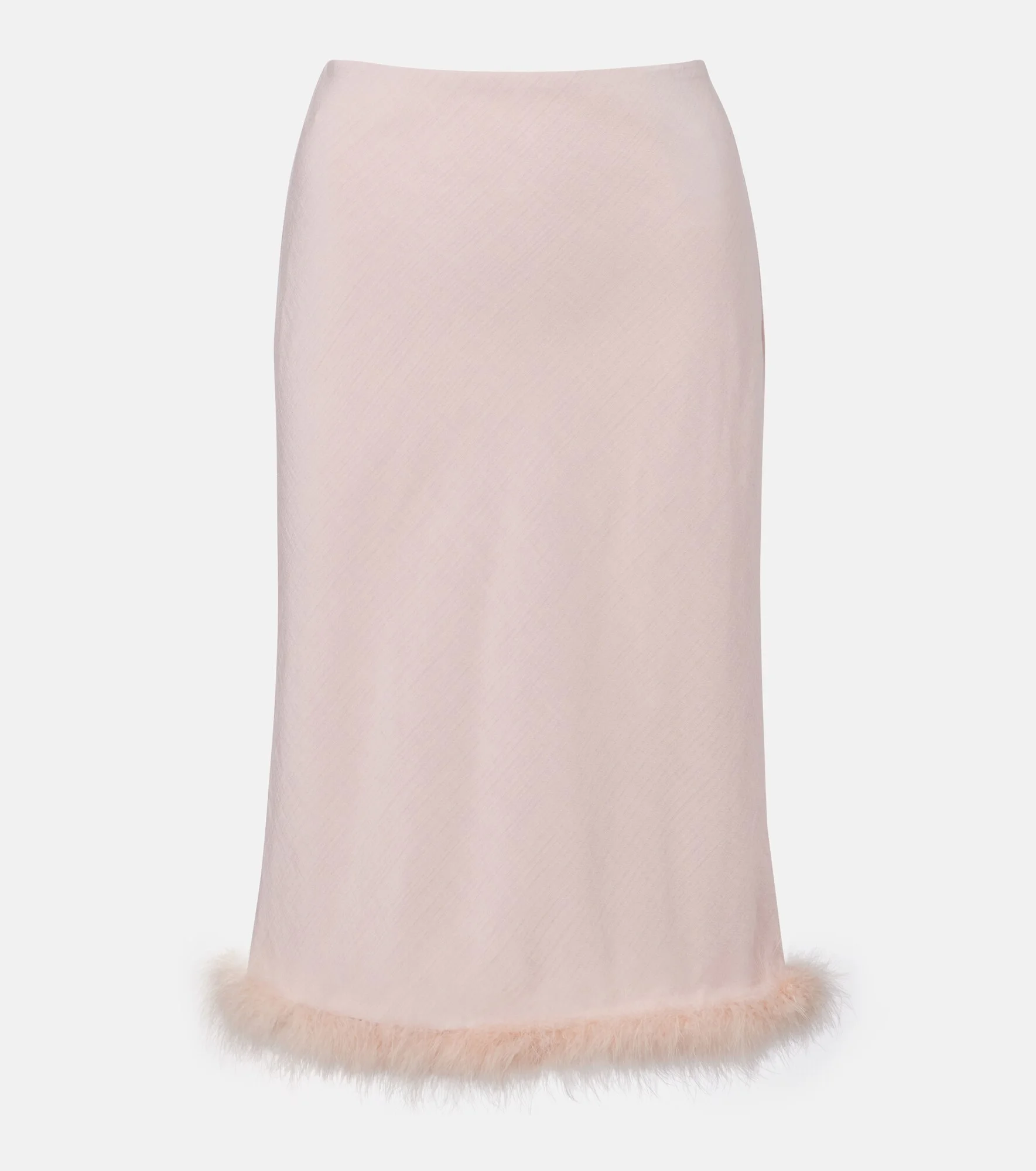 Soft Vibes feather-trimmed midi skirt - 1