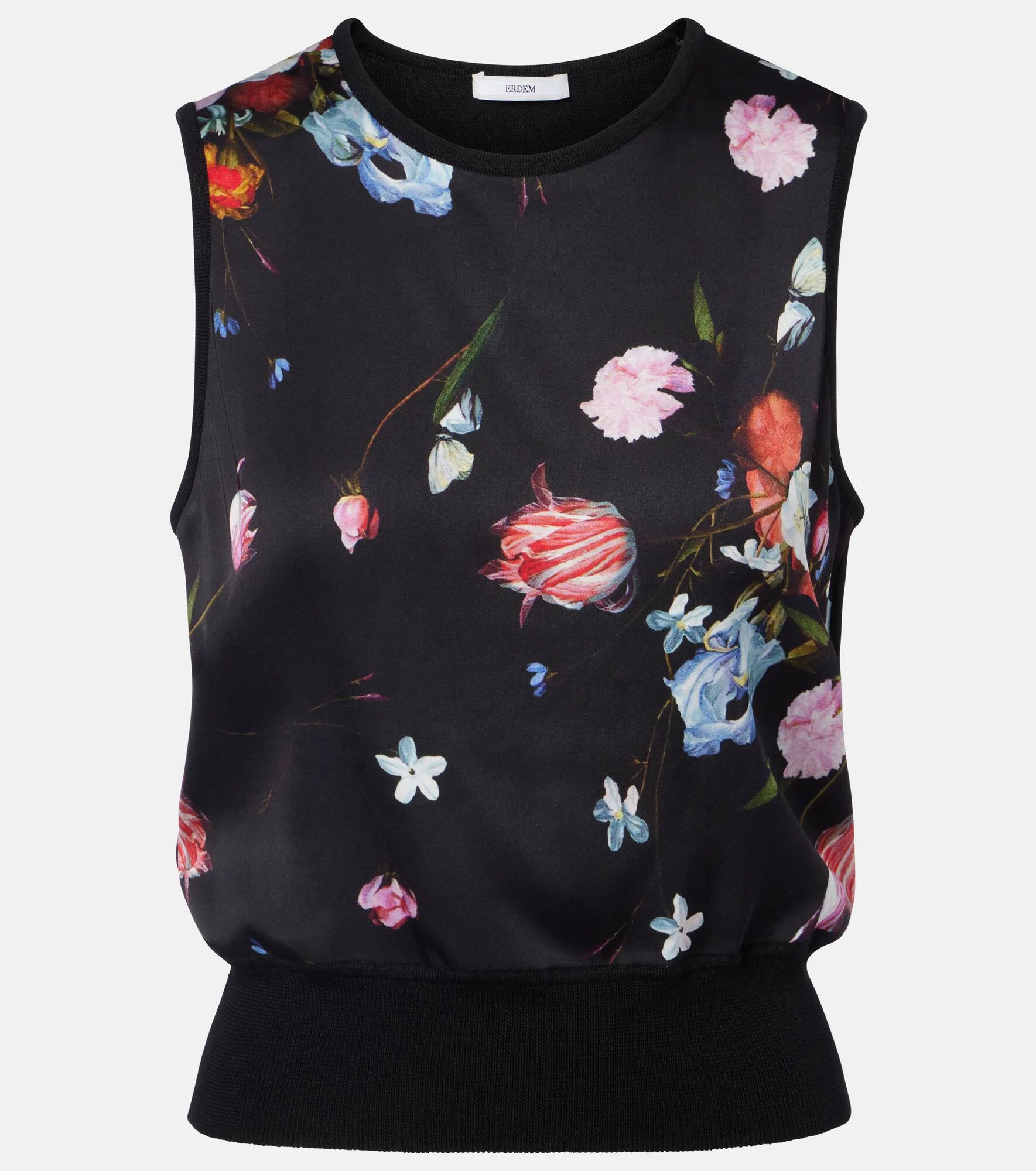 Floral printed wool top - 1