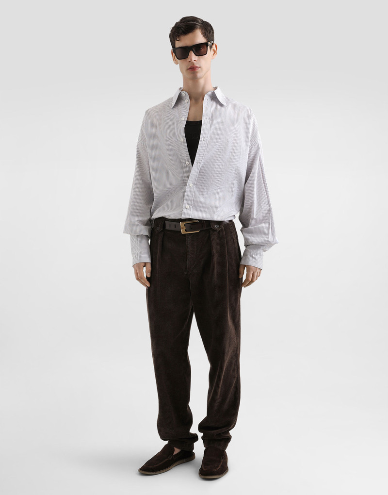 Dolce & Gabbana Oversized striped poplin shirt outlook