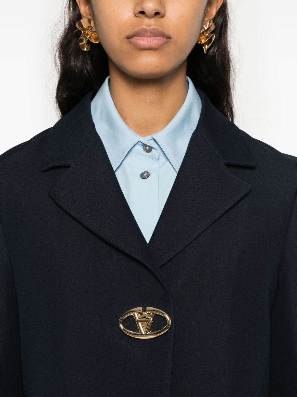 VLogo Signature cropped blazer - 5
