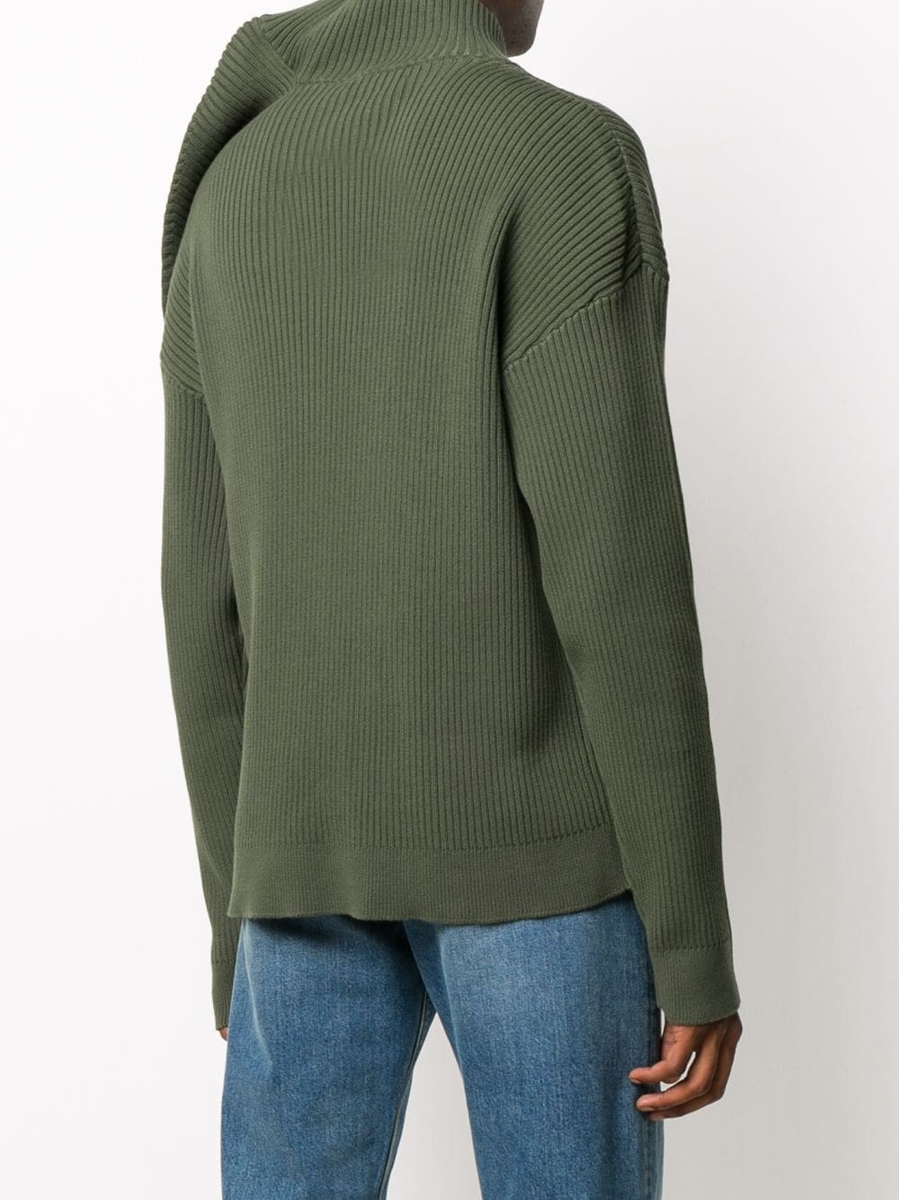 ribbed high-neck jumper - 4