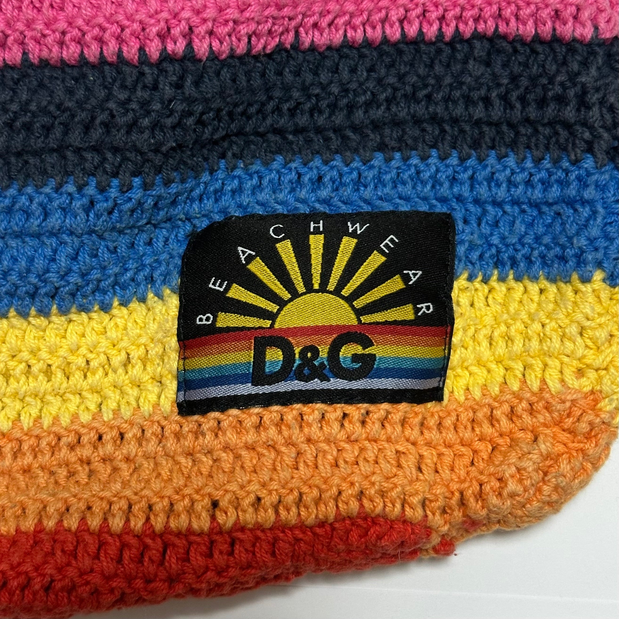 D&G - D&G Knit Rainbow Handle Tote Bag - 7