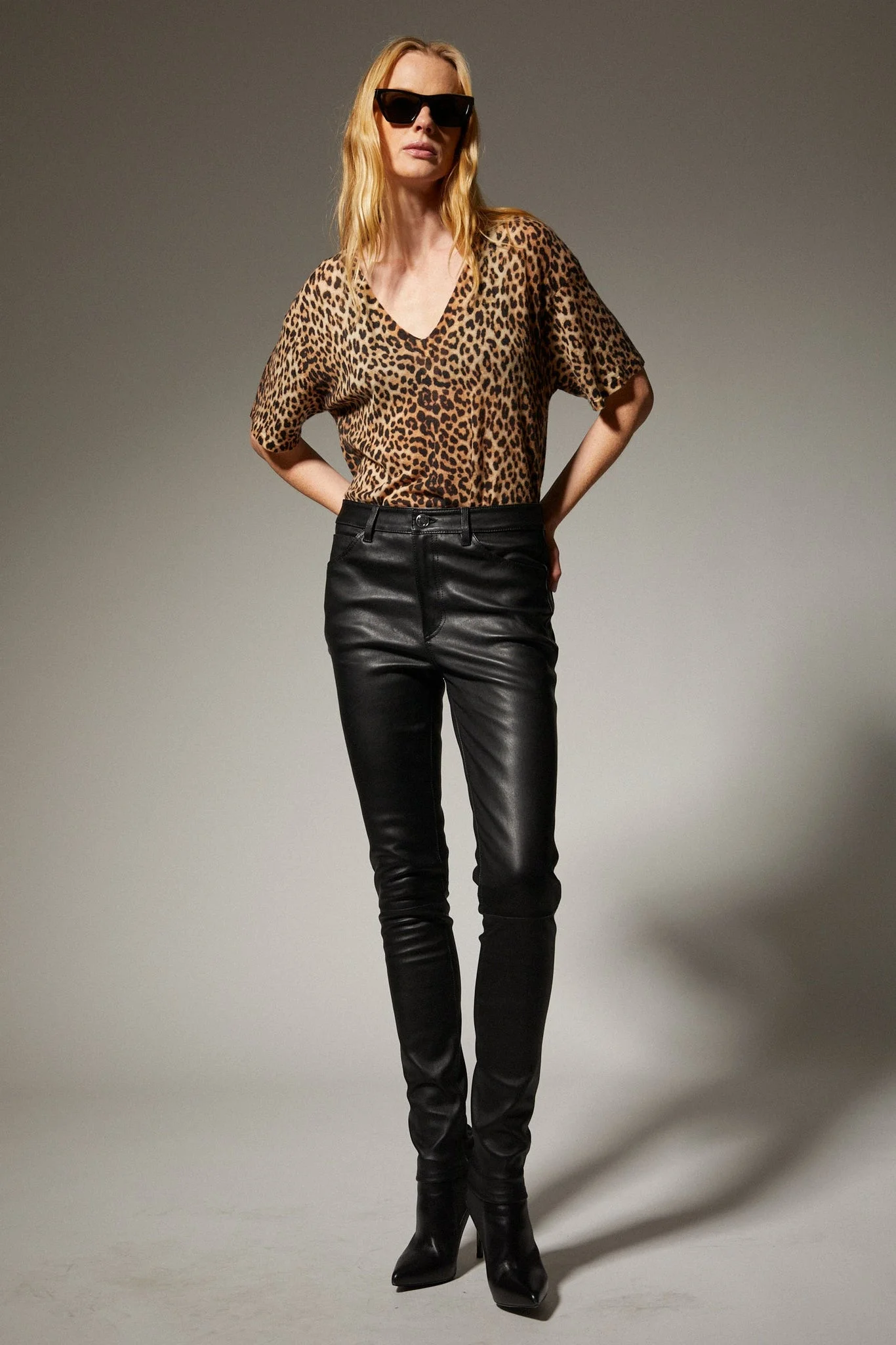 5 POCKET LEATHER SKINNY - 1