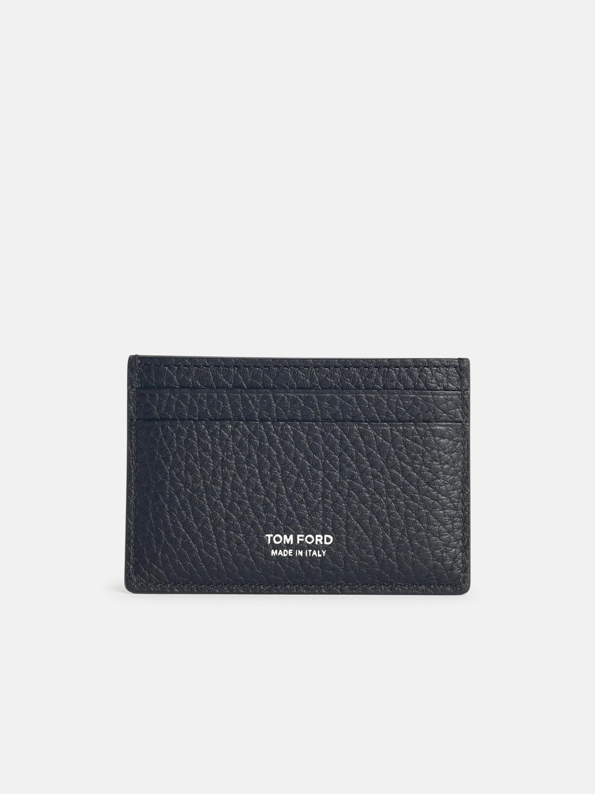 BLACK LEATHER CARDHOLDER - 3