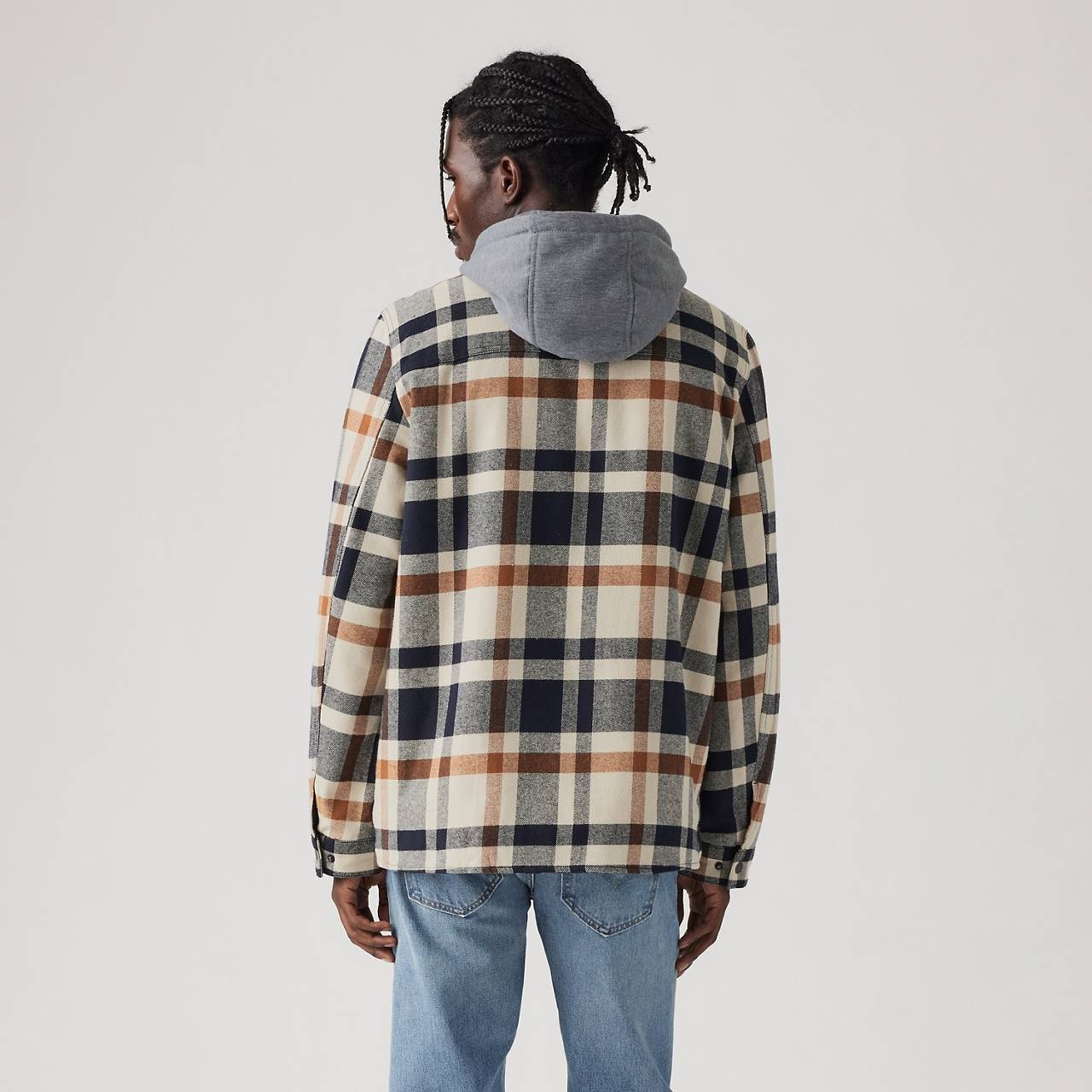COTTON PLAID SHERPA LINED SHACKET - 3