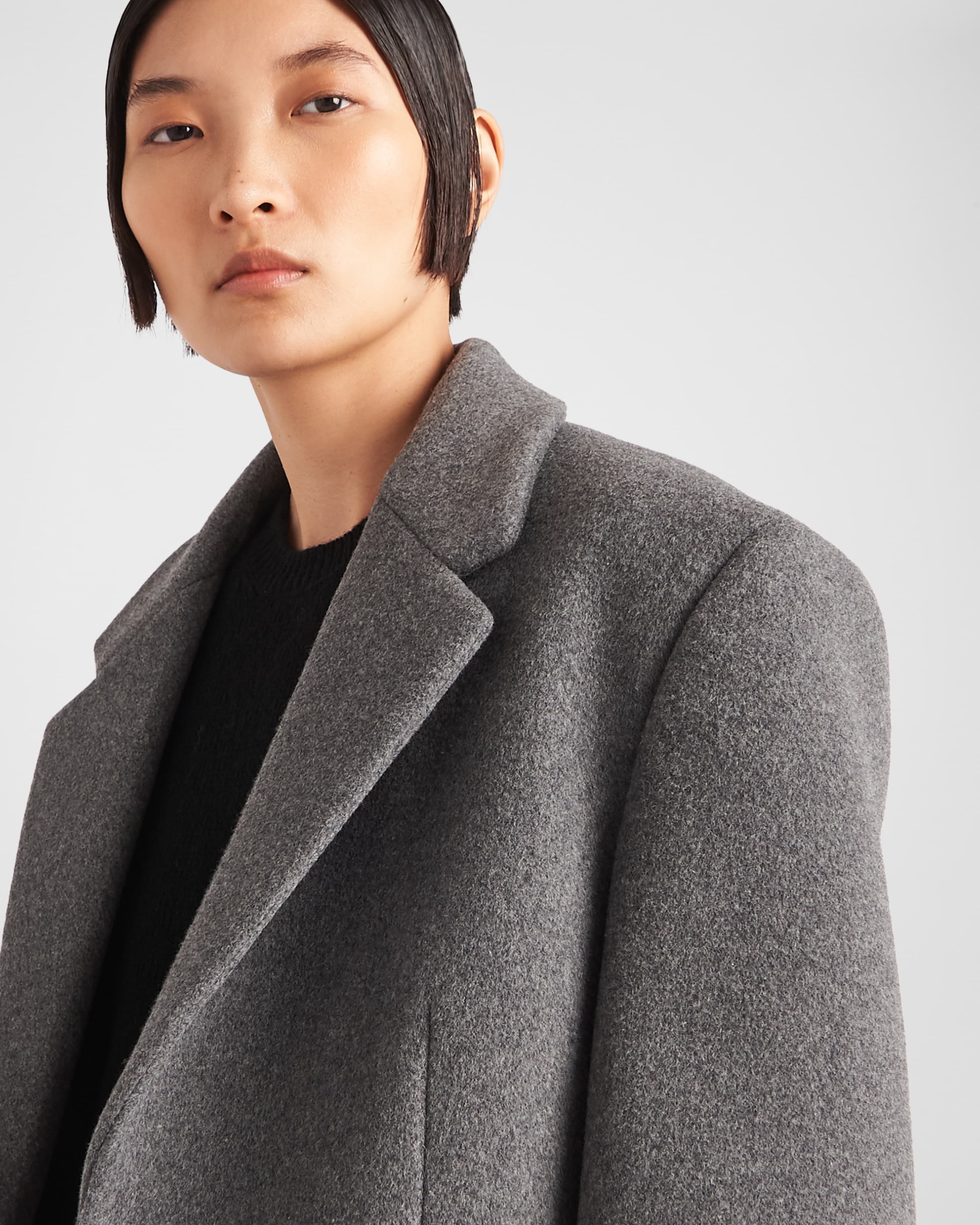 Single-breasted velour coat - 6
