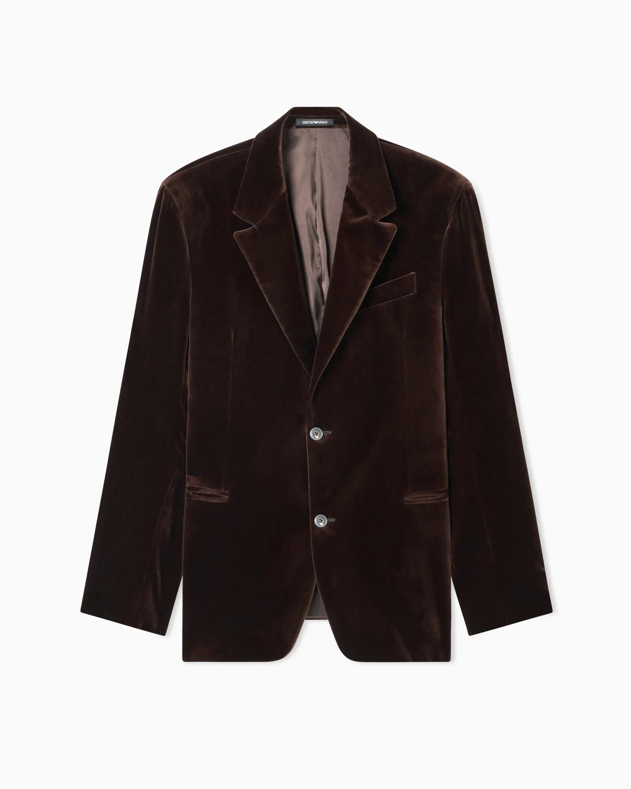SINGLE-BREASTED JACKET IN SMOOTH VELVET - 1