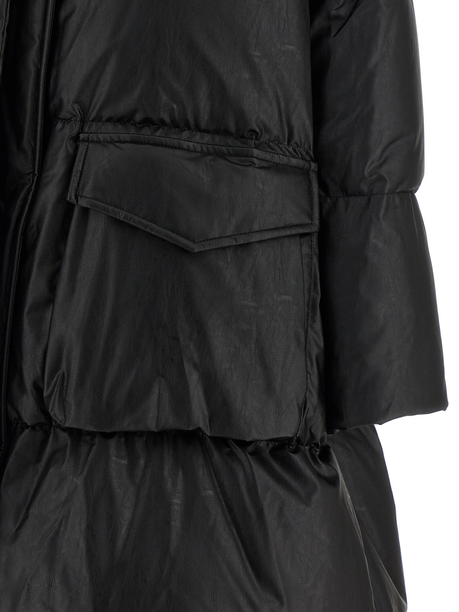 Scarf Down Jacket Puffer Jackets Black - 5