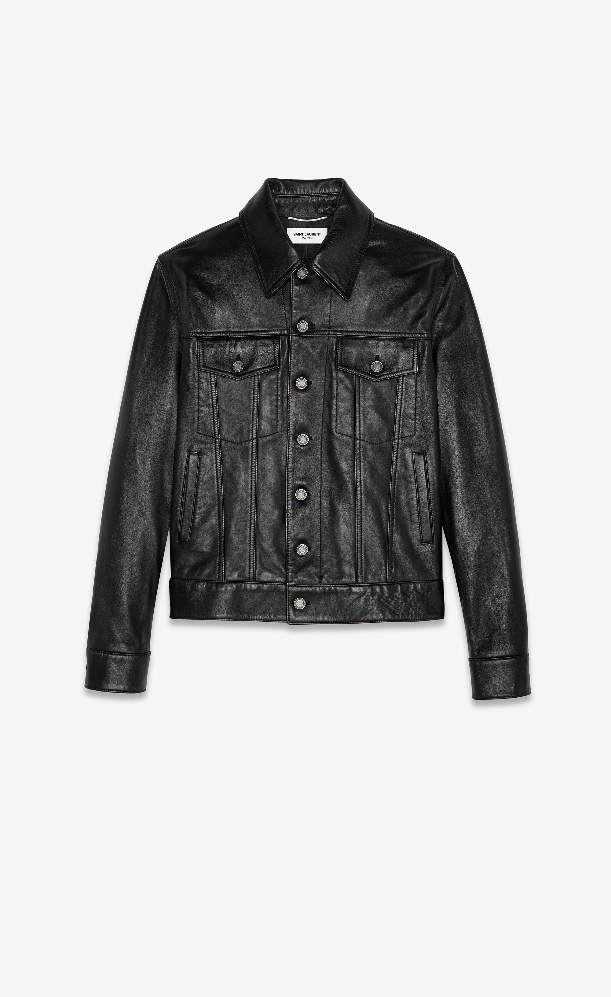 lambskin denim jacket - 1