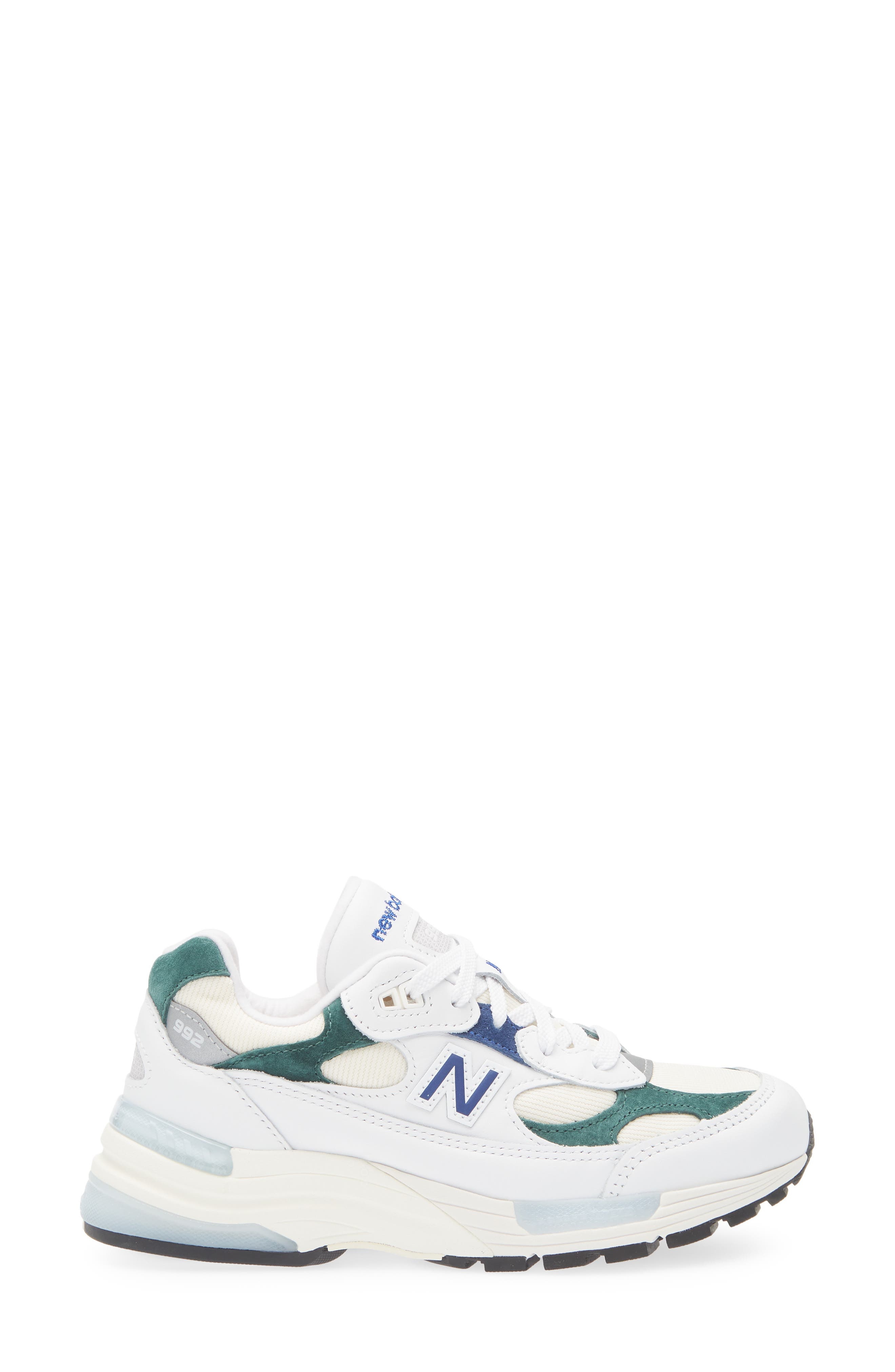 New Balance Gender Inclusive Made in USA 992 Sneaker in White/Marsh Green at Nordstrom - 3