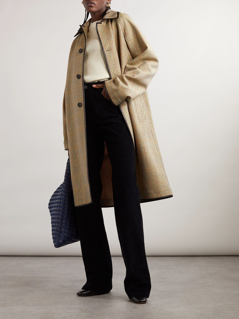 Bottega Veneta Plaid woven coat Light brown outlook