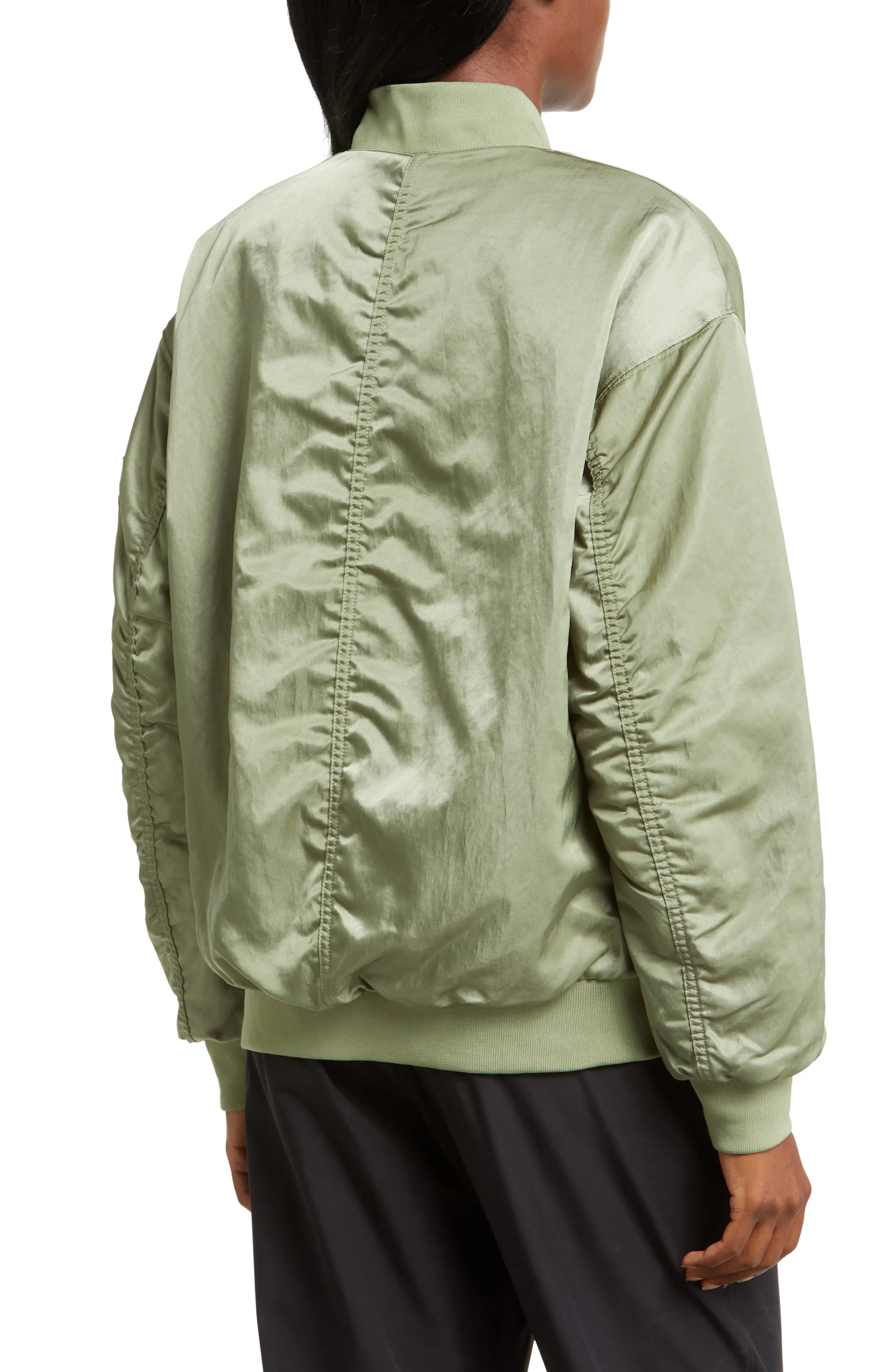 Sportswear Reversible Bomber Jacket in Oil Green/Medium Olive - 3