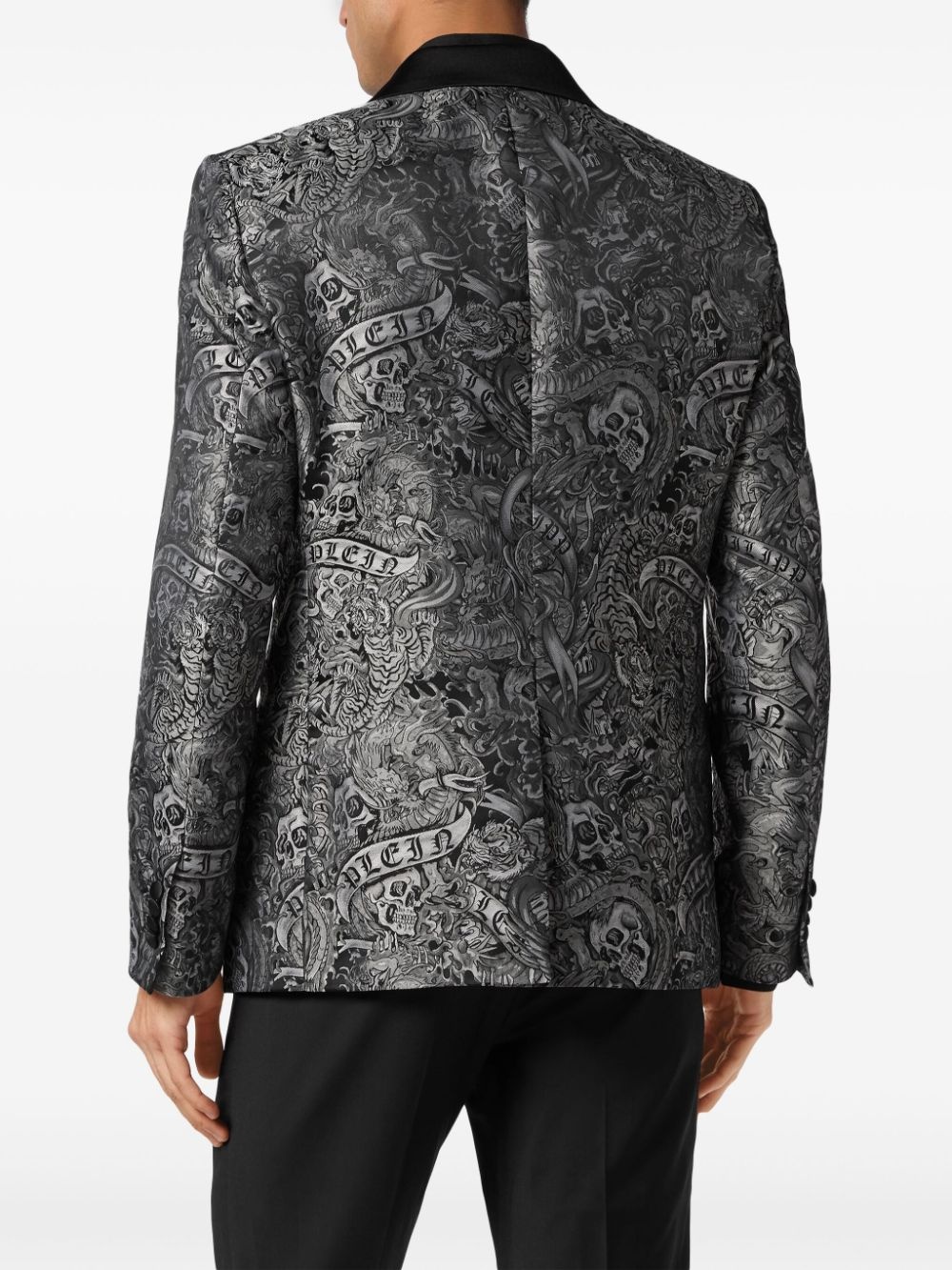 Lord Tattoo-print single-breasted blazer - 4