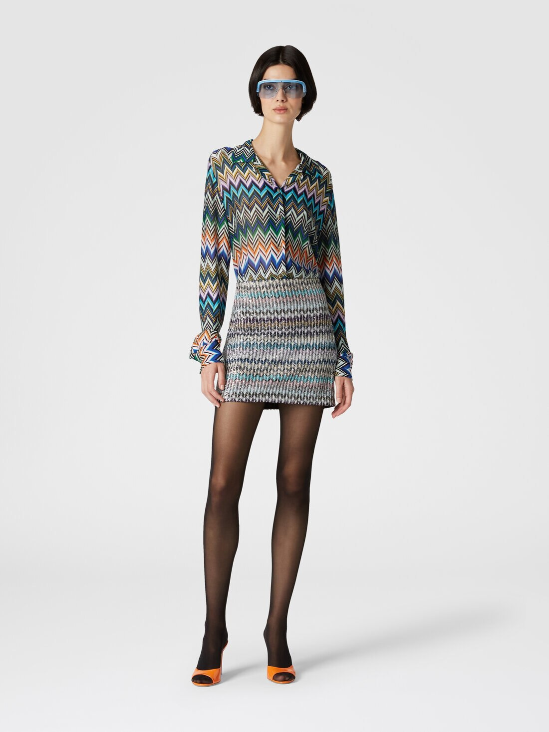 Zigzag sequined skirt - 2