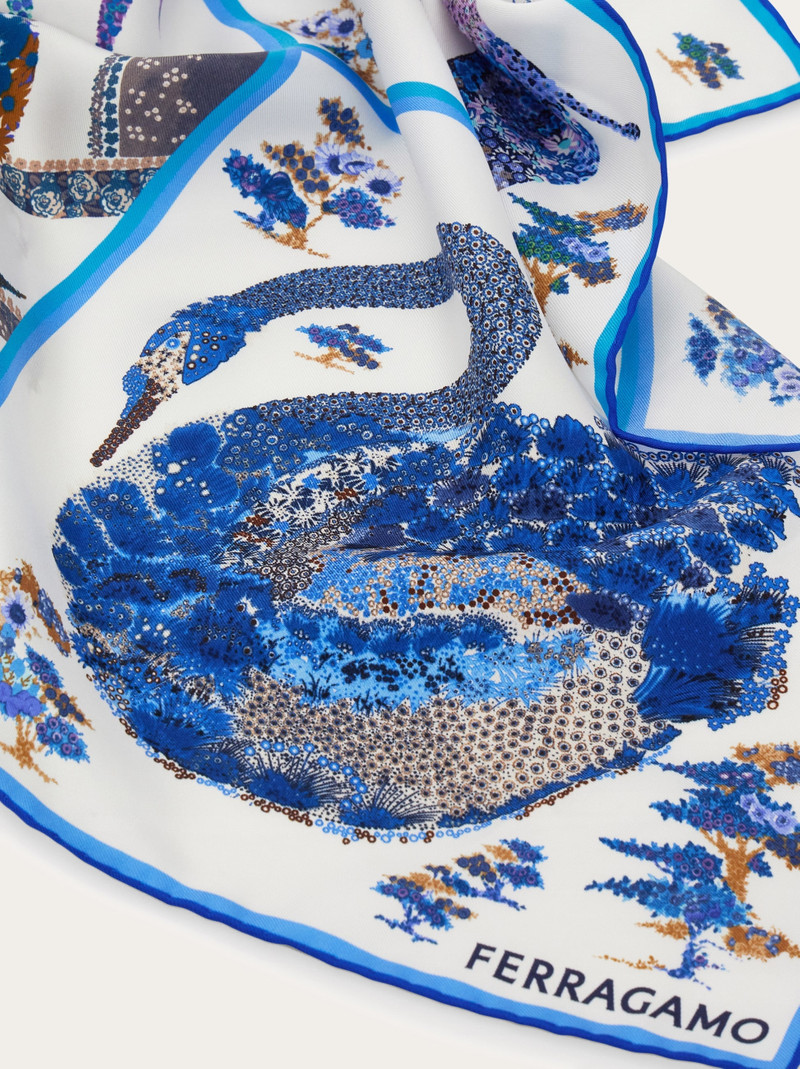 FERRAGAMO Patchwork print silk bandana outlook