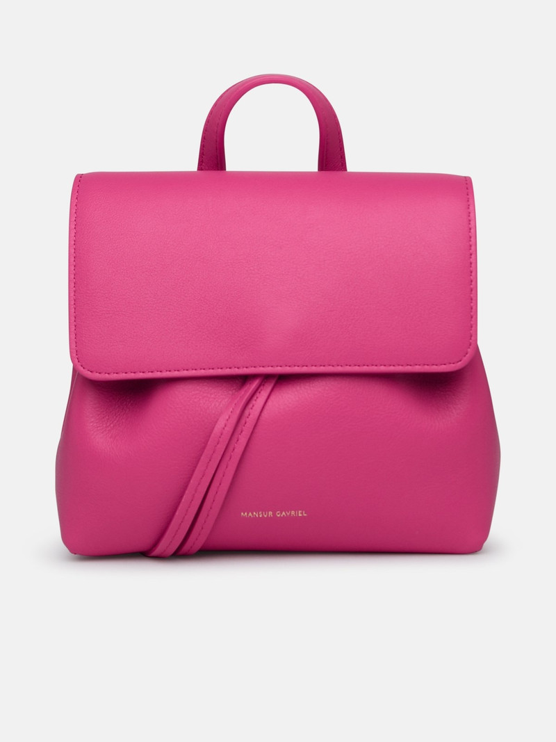 SMALL 'LADY SOFT' BAG IN PINK LEATHER 1