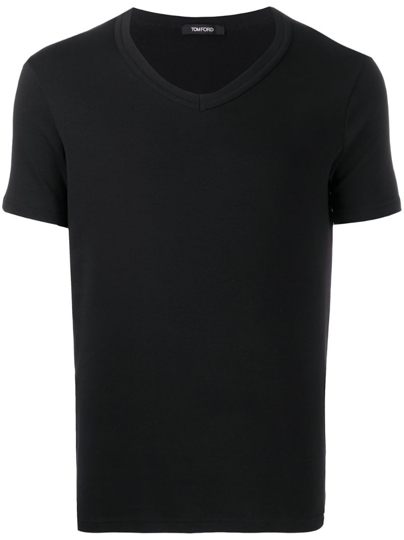 V-neck cotton T-shirt - 1