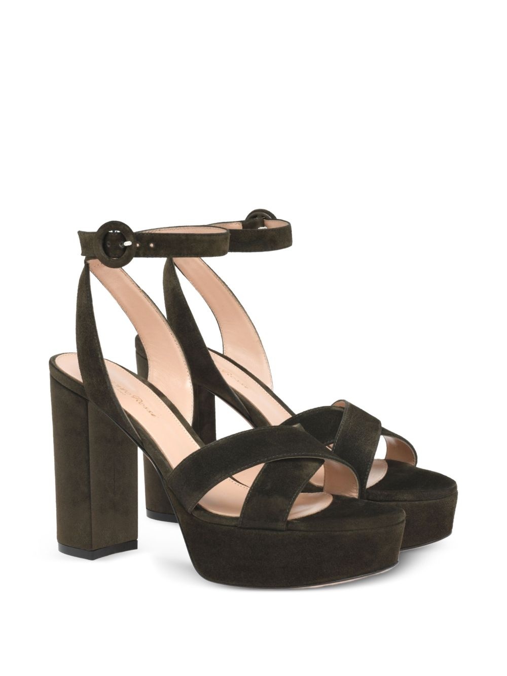 crossover platform sandals - 2