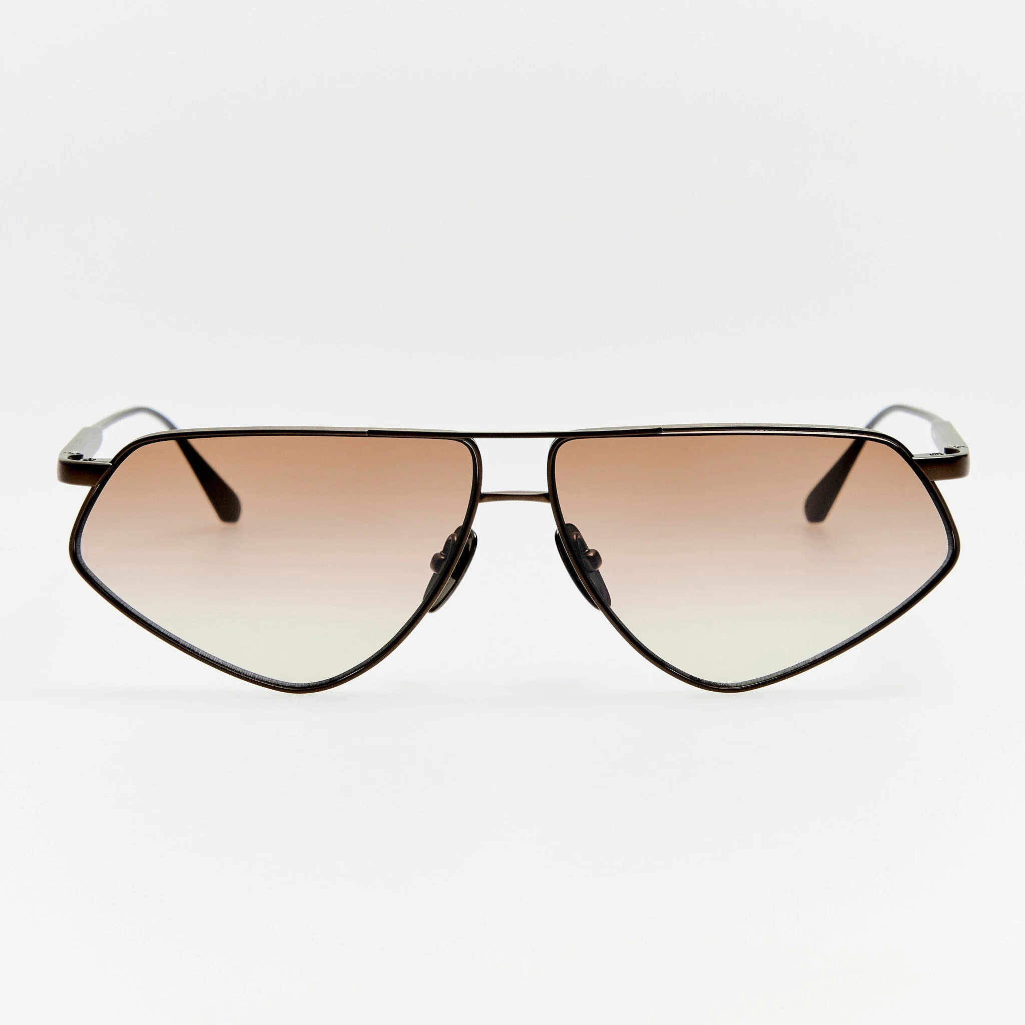 Tarian Sunglasses in Matt Nickel and Mocha - 1