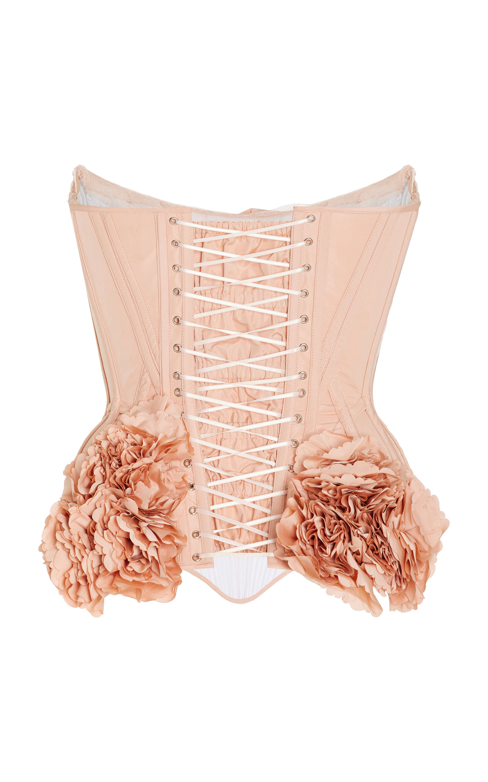 Wasp Embellished Satin Corset Top pink - 5