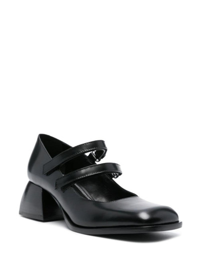NODALETO square-toe 50mm leather pumps outlook