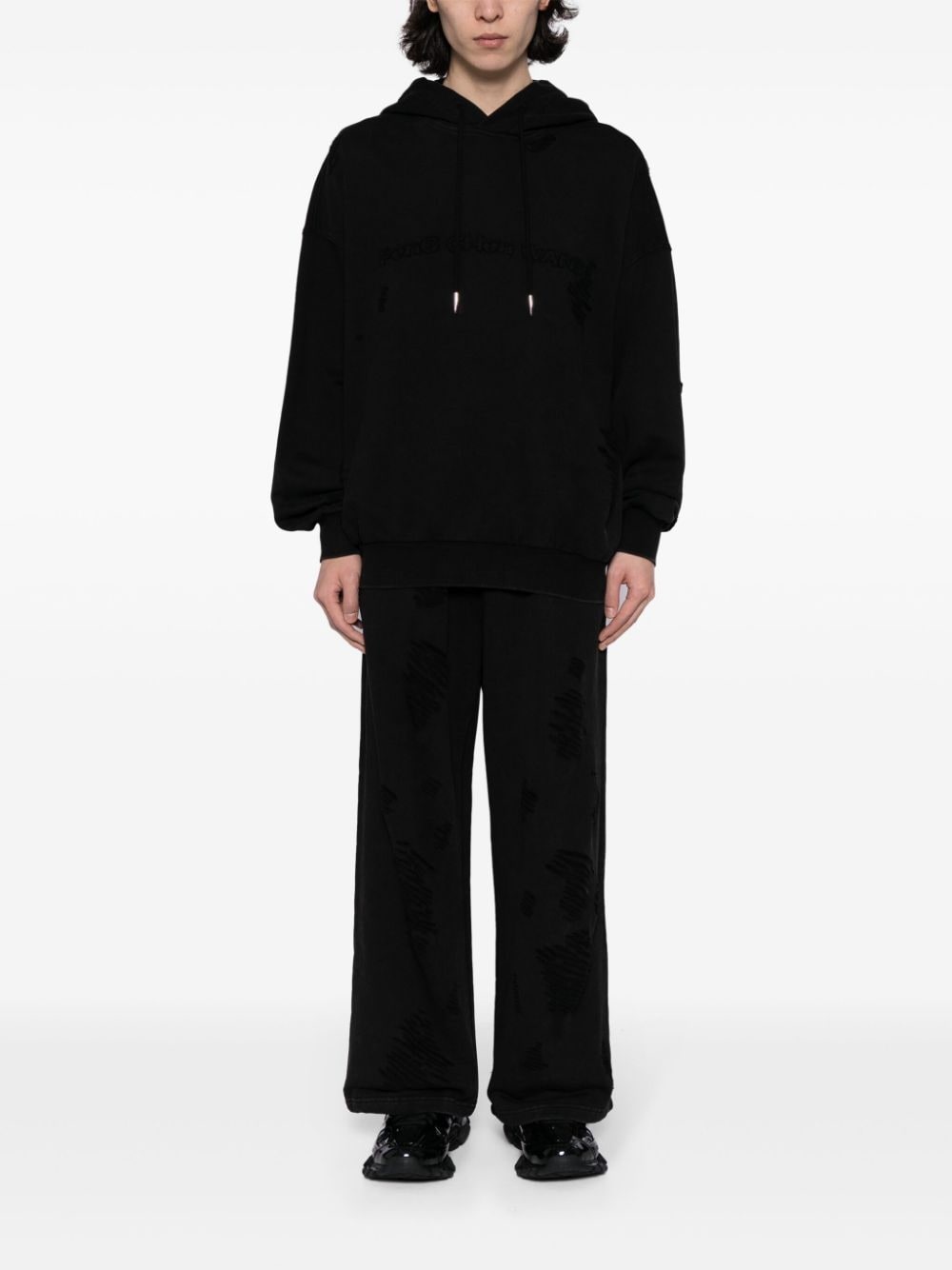 logo-appliquÃ© cotton hoodie - 2