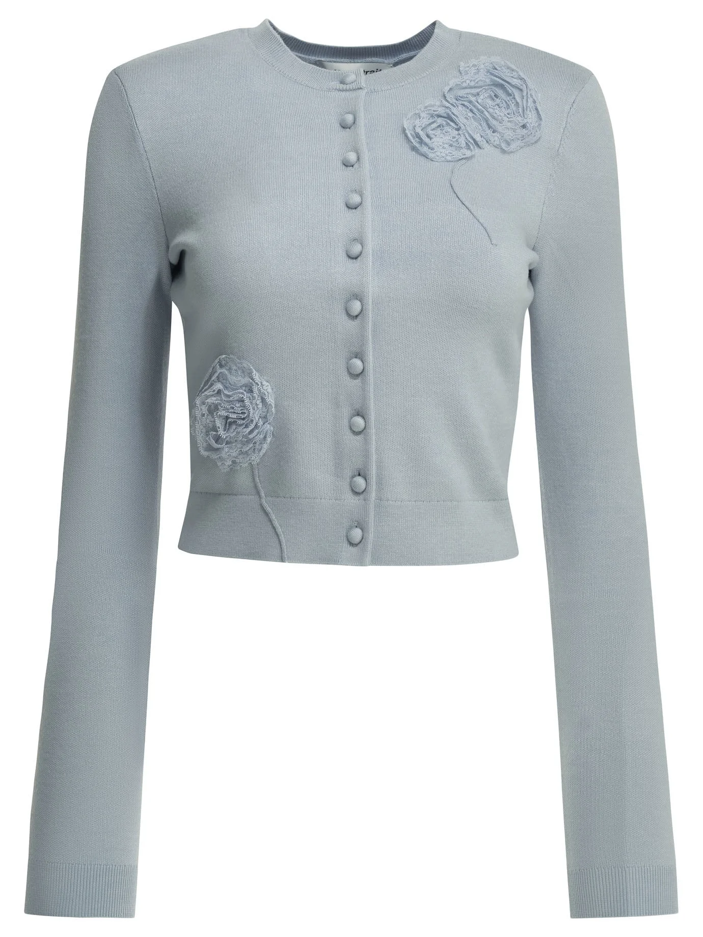 Self-portrait Embroidered Cardigan Light Blue - 1