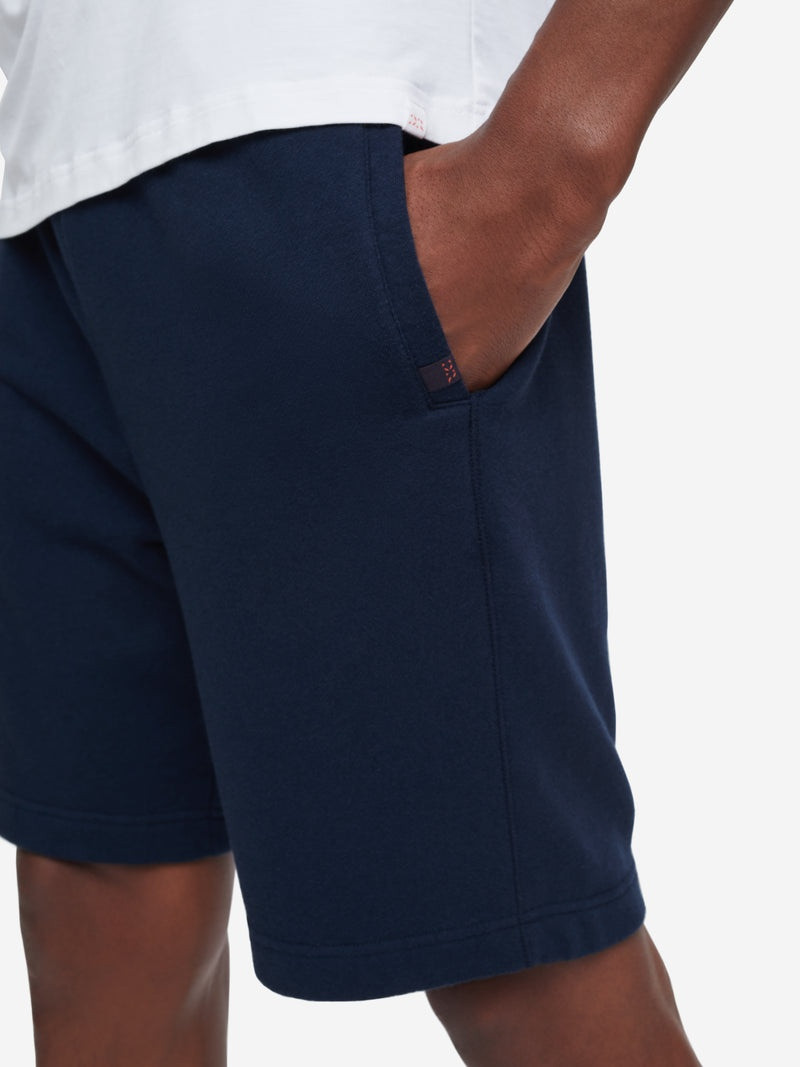 Derek Rose Men's Sweat Shorts Quinn Cotton Modal Navy outlook