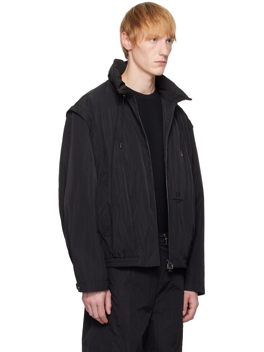 Black Nylon Track Jacket - 2