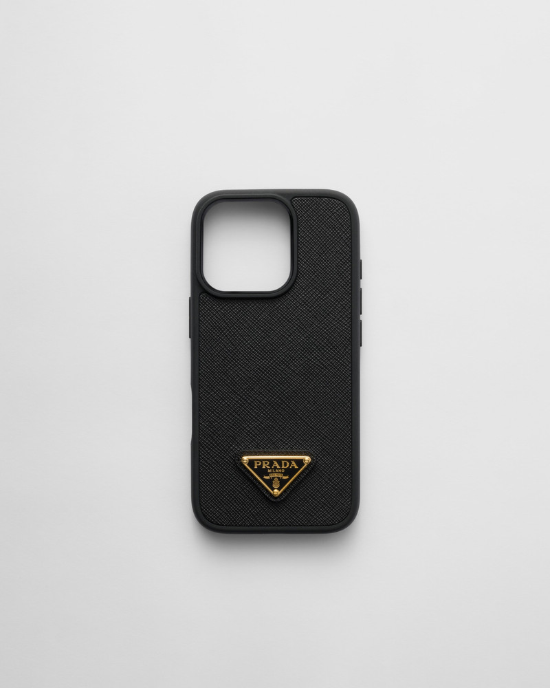 Saffiano leather case for iPhone 16 Pro 1