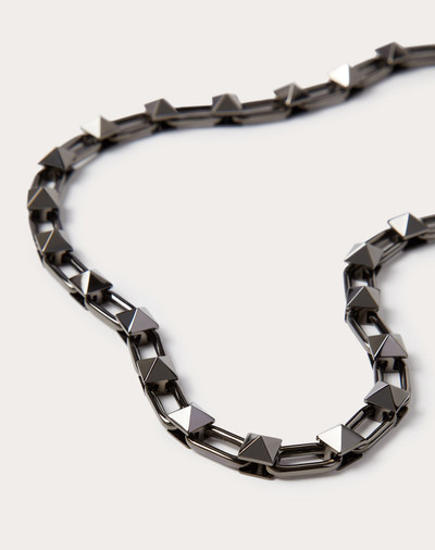 Valentino Stud Chain Necklace in metal outlook