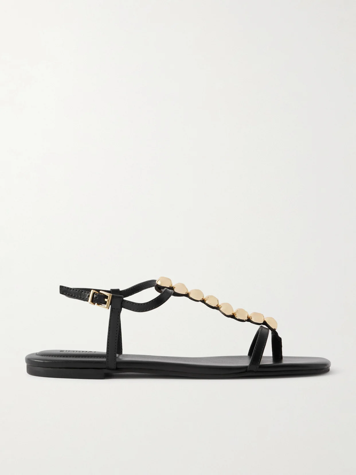 Amaya Embellished Leather Flats - 1